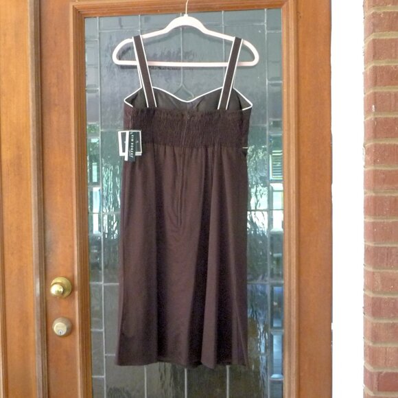 BROWN SUNDRESS WITH BUILT IN BRA SIZE 10 - Picture 4 of 11